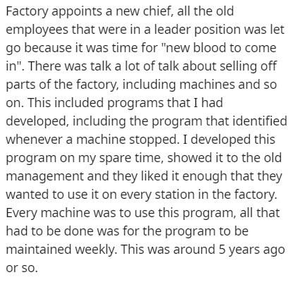 love you quotes - Factory appoints a new chief, all the old employees that were in a leader position was let go because it was time for "new blood to come in". There was talk a lot of talk about selling off parts of the factory, including machines and so 