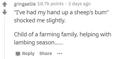 handwriting - gringaellie points . 3 days ago "I've had my hand up a sheep's bum" shocked me slightly. Child of a farming family, helping with lambing season......