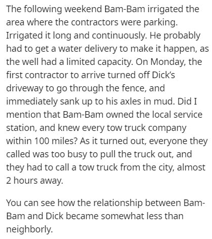 beefy cabbage - The ing weekend BamBam irrigated the area where the contractors were parking. Irrigated it long and continuously. He probably had to get a water delivery to make it happen, as the well had a limited capacity. On Monday, the first contracto