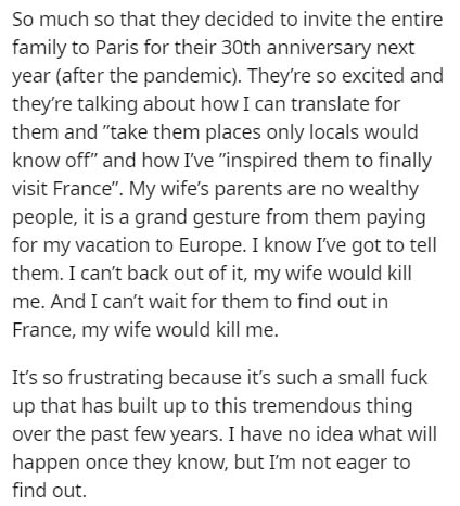 hardwork paragraph - So much so that they decided to invite the entire family to Paris for their 30th anniversary next year after the pandemic. They're so excited and they're talking about how I can translate for them and "take them places only locals wou