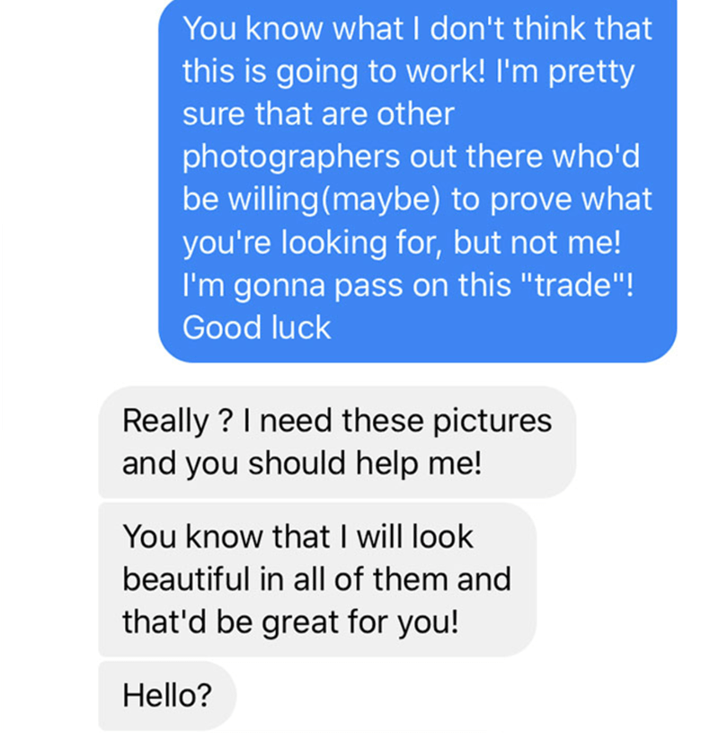 organization - You know what I don't think that this is going to work! I'm pretty sure that are other photographers out there who'd be willingmaybe to prove what you're looking for, but not me! I'm gonna pass on this "trade"! Good luck Really? I need thes
