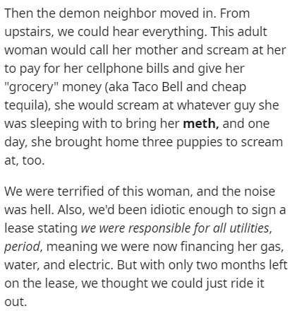 good conclusion about racism - Then the demon neighbor moved in. From upstairs, we could hear everything. This adult woman would call her mother and scream at her to pay for her cellphone bills and give her "grocery" money aka Taco Bell and cheap tequila,