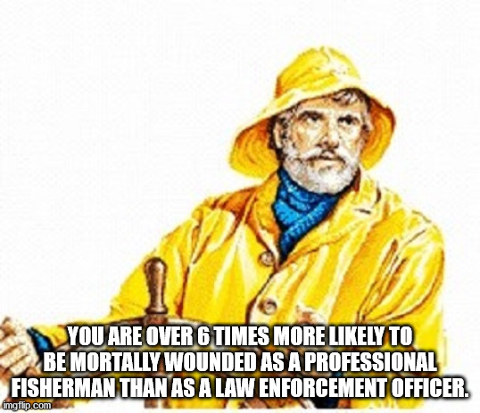 islanders logo gortons fisherman - You Are Over 6 Times More ly To Be Mortally Wounded As A Professional Fisherman Than As A Law Enforcement Officer. imgflip.com