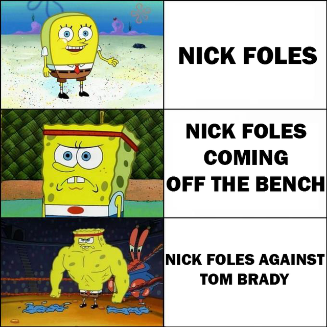 spongebob meme template - Bdo Nick Foles Nick Foles Coming Off The Bench 36 Nick Foles Against Tom Brady