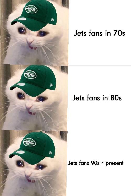 photo caption - Jets fans in 70s Jets fans in 80s Er Jets fans 90s present