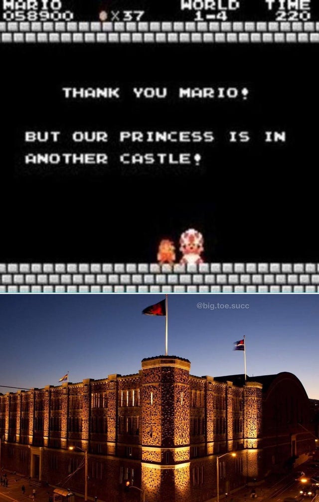 dirty memes - san francisco armory meme - Mario 058900 World OX37 Time 220 Berri Thank You Mario But Our Princess Is In Another Castle! .toe.succ