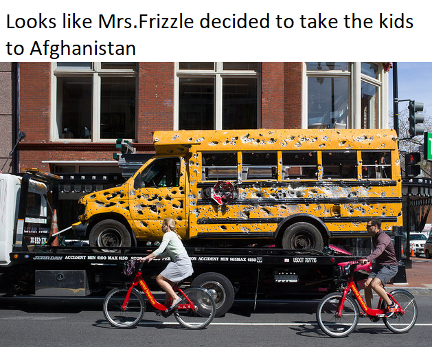 dark memes - car - Looks Mrs. Frizzle decided to take the kids to Afghanistan 2017 Jordan Accident Mio Max 180 Ston Accontaxeno Usdotte