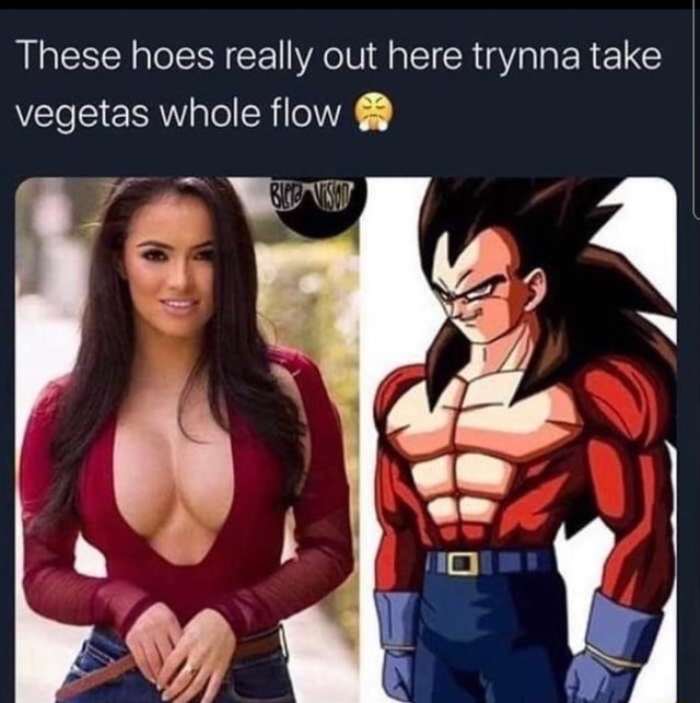 dragon ball vegeta ssj4 - These hoes really out here trynna take vegetas whole flow Bcd Visad