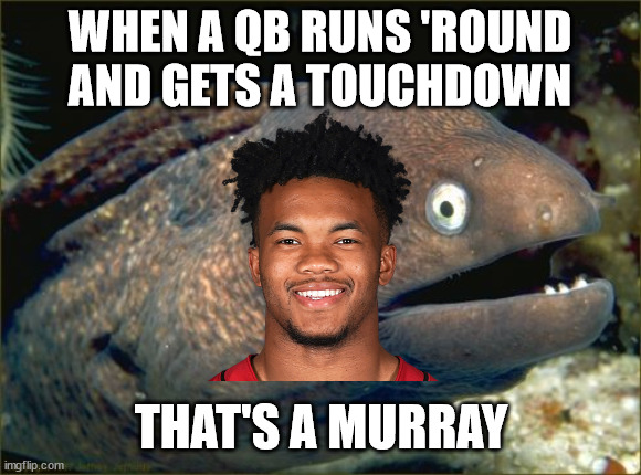 much does a roof cost joke - When A Qb Runs 'Round And Gets A Touchdown That'S A Murray imgflip.com