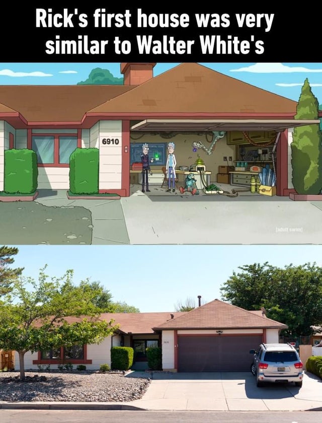 casa de walter white rick and morty - Rick's first house was very similar to Walter White's 6910 0