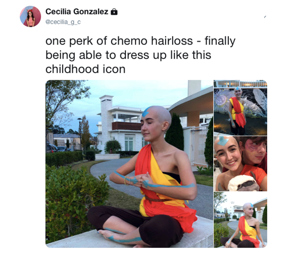 travel - Cecilia Gonzalez one perk of chemo hairloss finally being able to dress up this childhood icon En