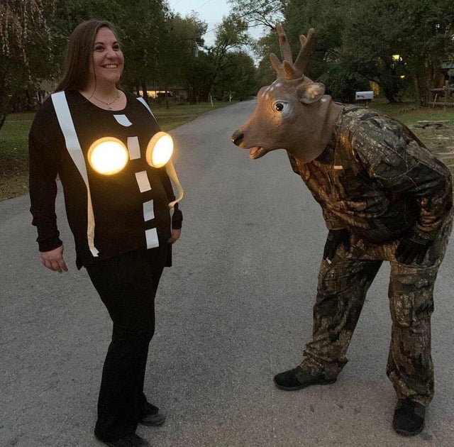 deer in headlights costume