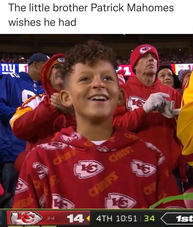 team sport - The little brother Patrick Mahomes wishes he had Tol nyl 1 Chiers Ler is 34 144TH 34 1st