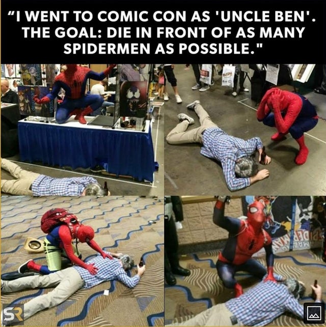 wholesome pics and memes - went to comic con as uncle ben -