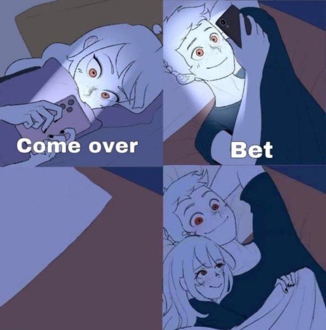 wholesome pics and memes - cartoon - Come over Bet