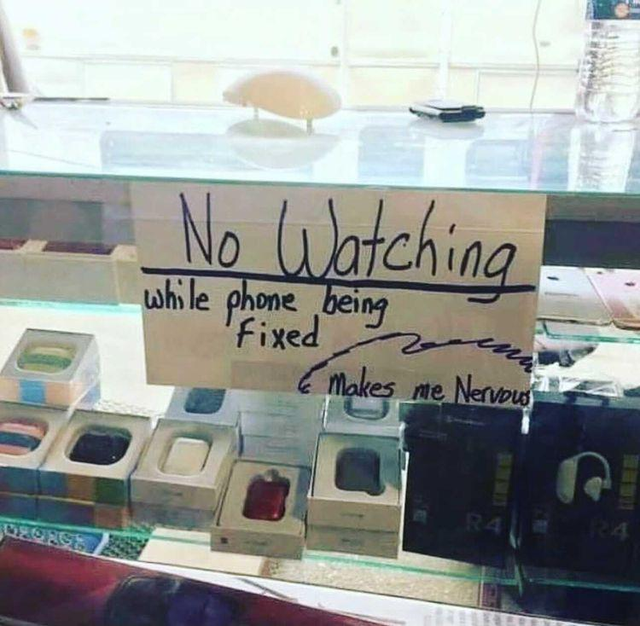 twisted memes - aesthetic things - No Watching while phone being 'Fixed 6 Makes me Nervous