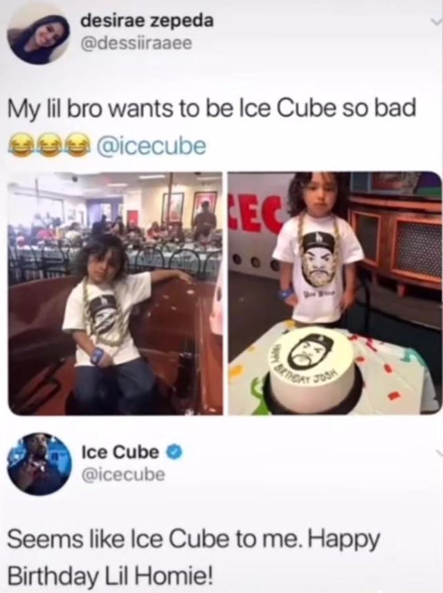 mad respect meme - desirae zepeda My lil bro wants to be Ice Cube so bad Dee Fiec Broat Just Ice Cube Seems Ice Cube to me. Happy Birthday Lil Homie!