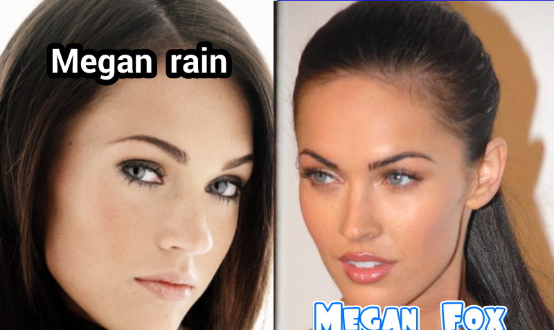 Megan Fox actress and Megan rain Adult Actress. 