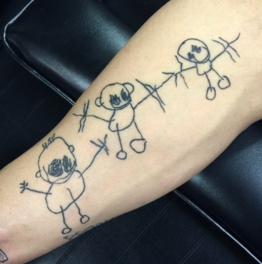 stick figure tattoo