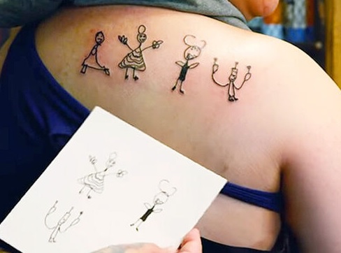 kids design tattoo for parents