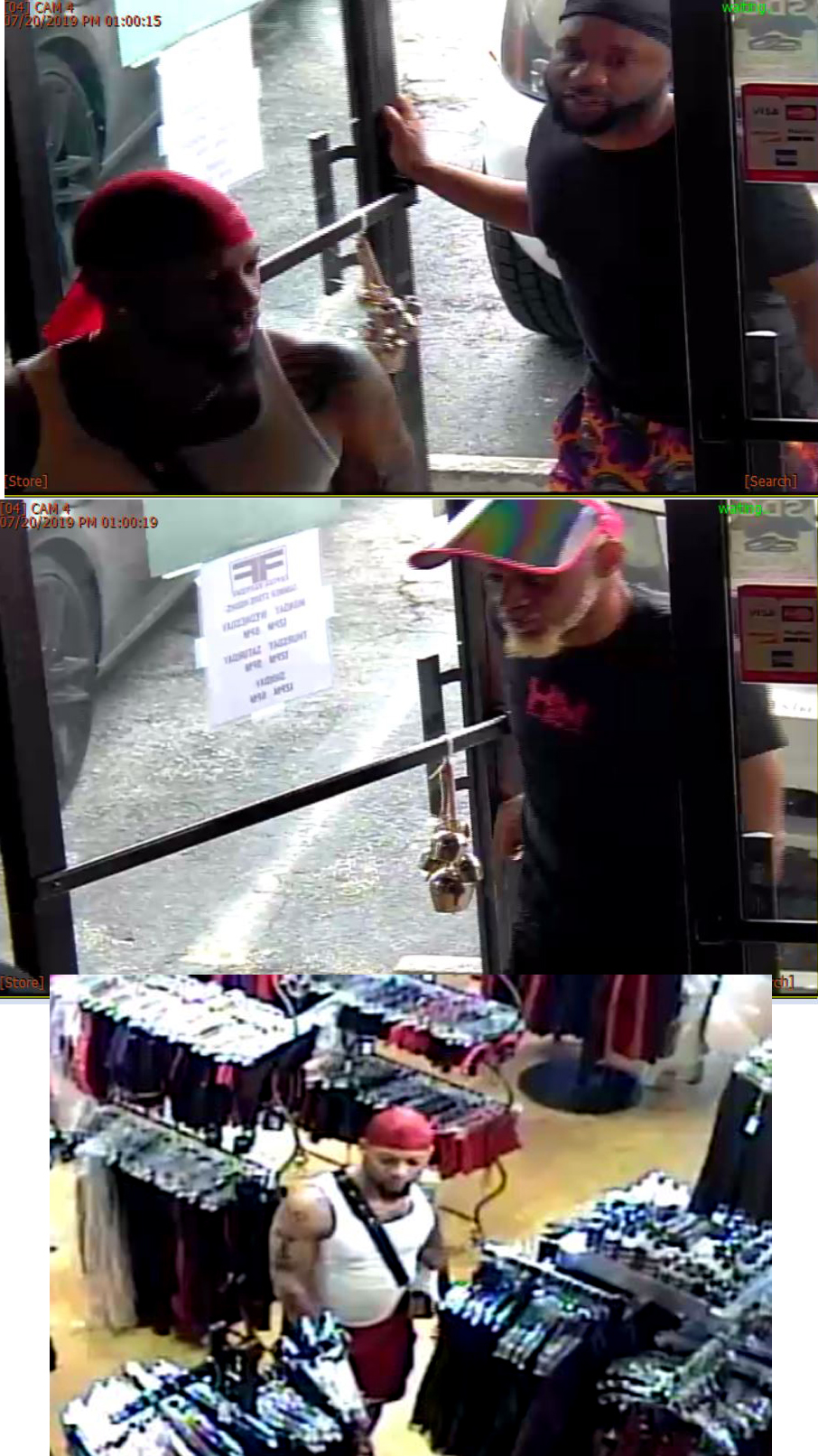 These 3 Idiots caught on camera police report files for stealing latex fashions
