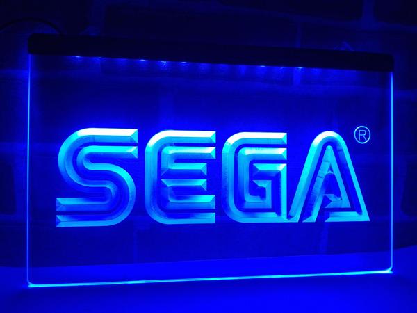 Neon logos of game systems