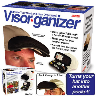 fake gift boxes - Use Your Head and Stay Organized! Visorganizer Acto Carry up to 7 lbs. with 4 handy storage areas Turns your hat into another pocket As safe and secure as the hat on your head Pack it wup to 7 lbs! Turns your hat into another pocket! Bac