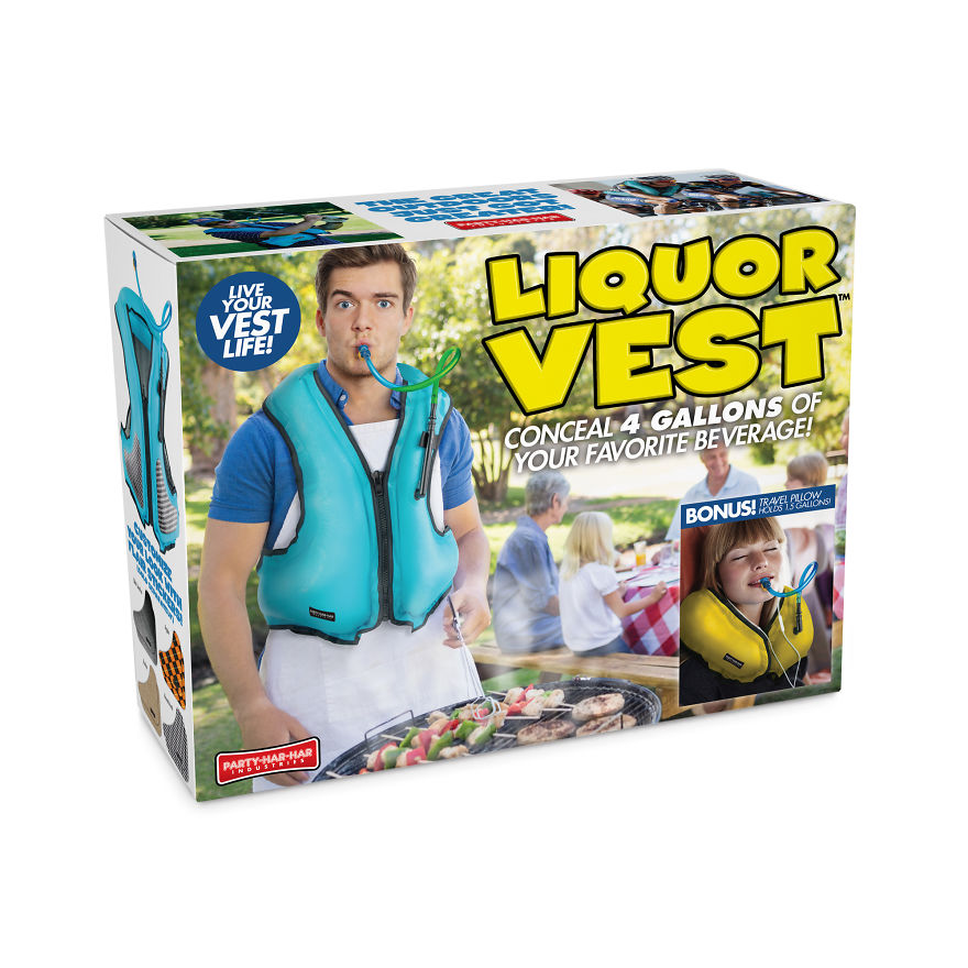 toy - Liquor Your Vest Life! Vest Conceal 4 Gallons Of Your Favorite Beverage! Aloe Bonus! PartyHarWar