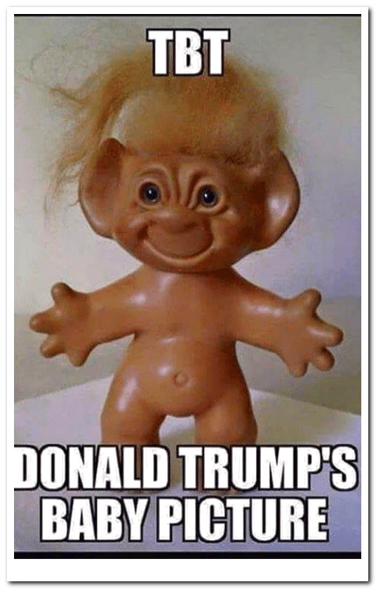 funny donald trump memes - Tbt Donald Trump'S Baby Picture