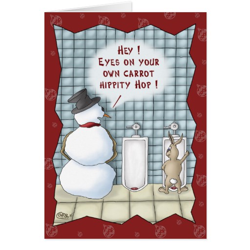 funny christmas cards - Hey ! Eyes On Your Own Carrot Hippity Hop !
