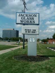 street sign - Jackson Glass Works