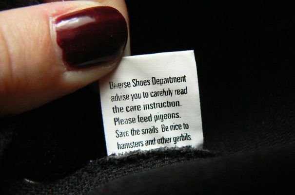 Hilarious Clothing Tags You've never noticed.