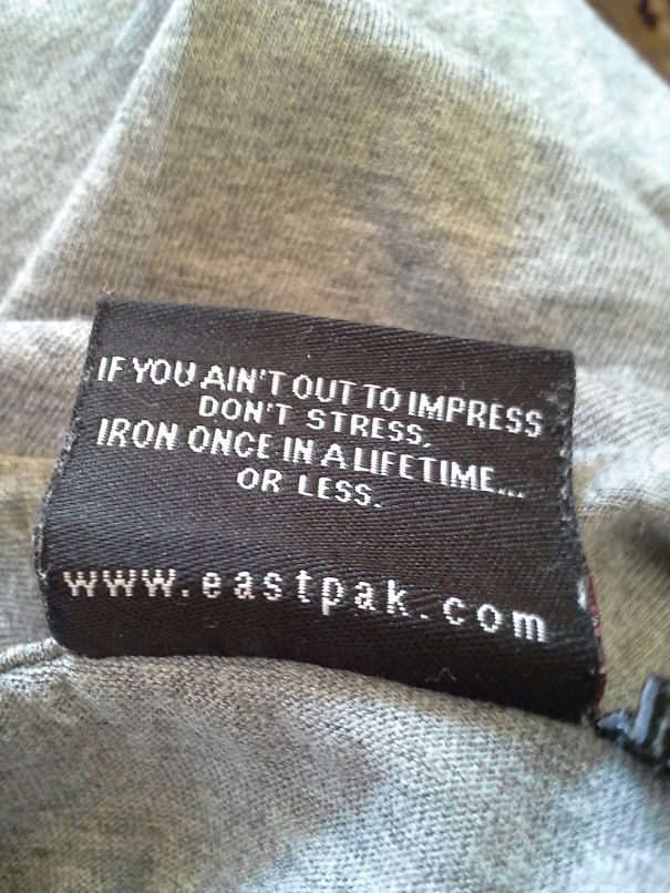 Hilarious Clothing Tags You've never noticed.