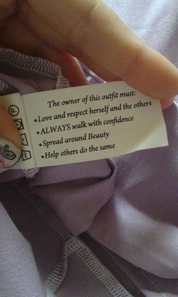 Hilarious Clothing Tags You've never noticed.