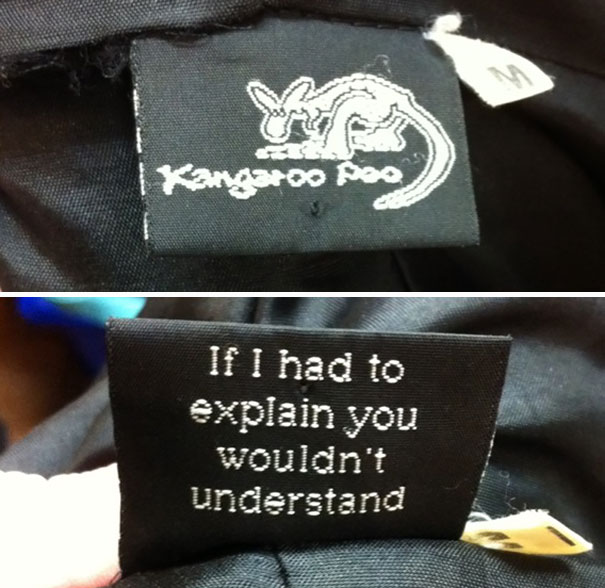 Hilarious Clothing Tags You've never noticed.