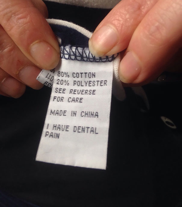 Hilarious Clothing Tags You've never noticed.