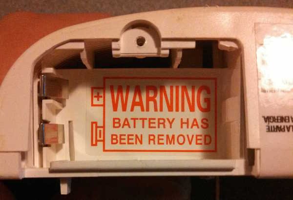Invention - Warning Battery Has 14 Been Removed Vuele Umvi