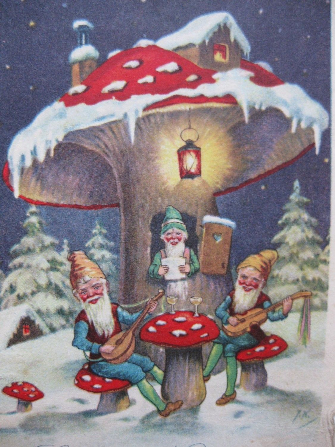 gnome mushroom christmas
