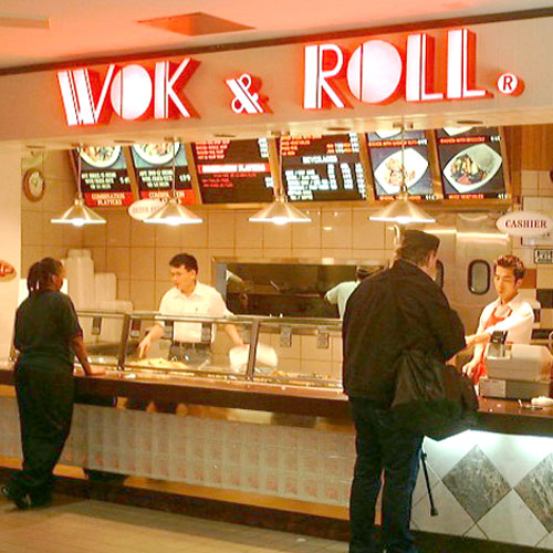 unique fast food shop name - Wok & Roll Cashier