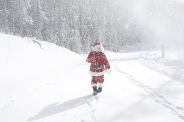 santa in the north pole
