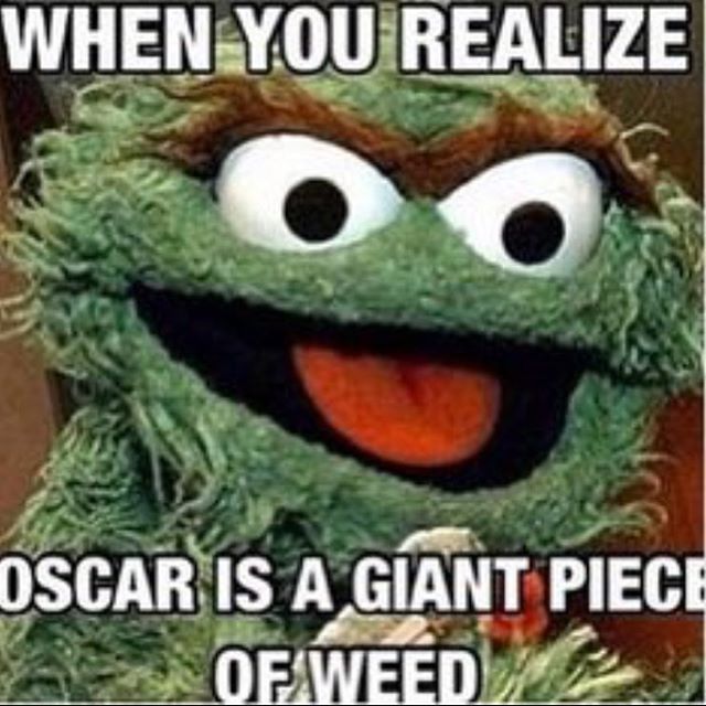 green things - When You Realize Oscar Is A Giant Piece Ofaweed