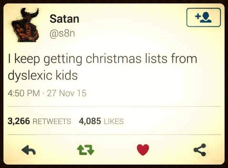 gerard way birthday meme - Satan I keep getting christmas lists from dyslexic kids 27 Nov 15 3,266 4,085