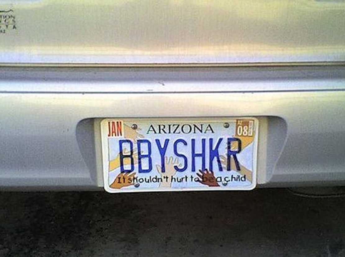vehicle registration plate - Jan 2 Arizona 08 Bbyshkr It shouldn't hurt tabe echild