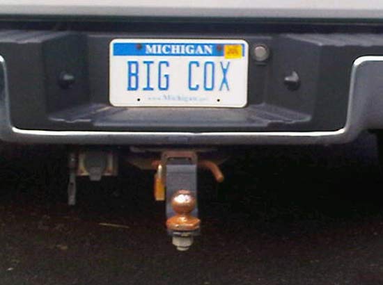 funny license plates - Michigan Big Cox