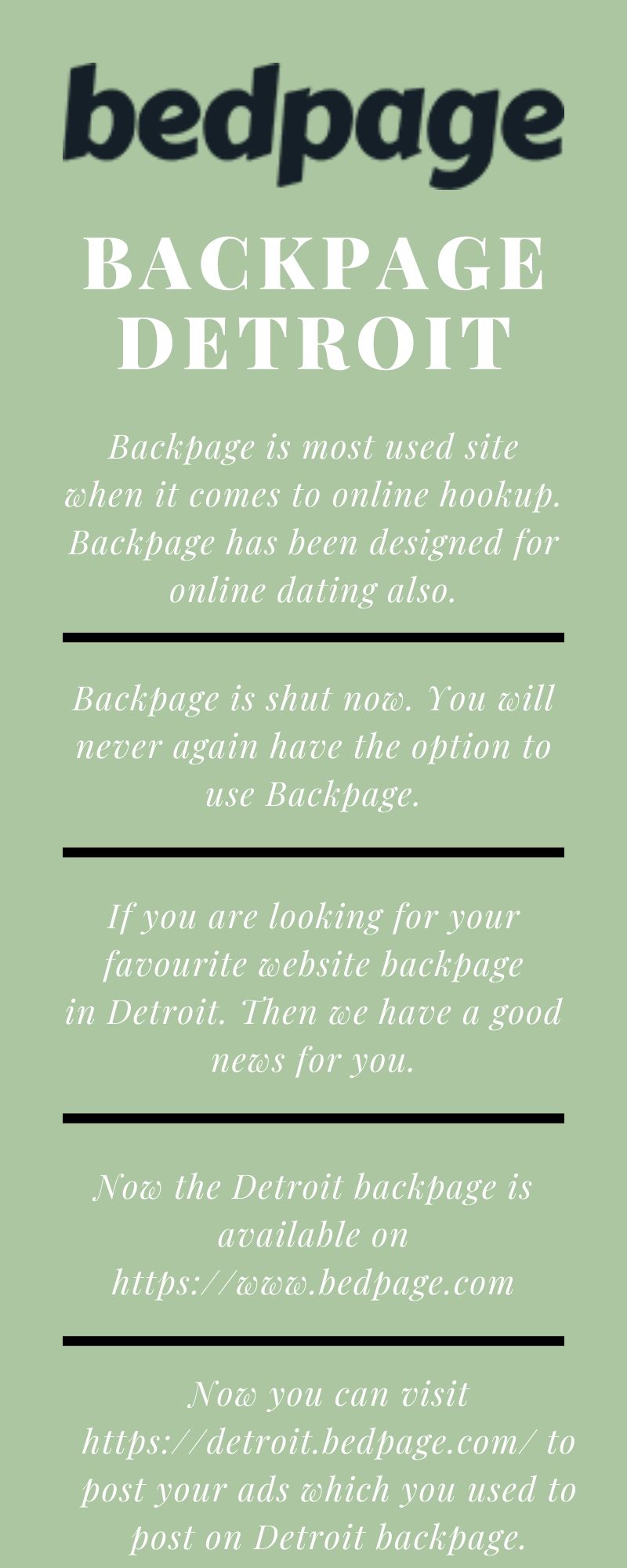 If you are looking for your favourite website backpage in Detroit. 