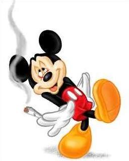 Mickey Mouse Smoking Weed