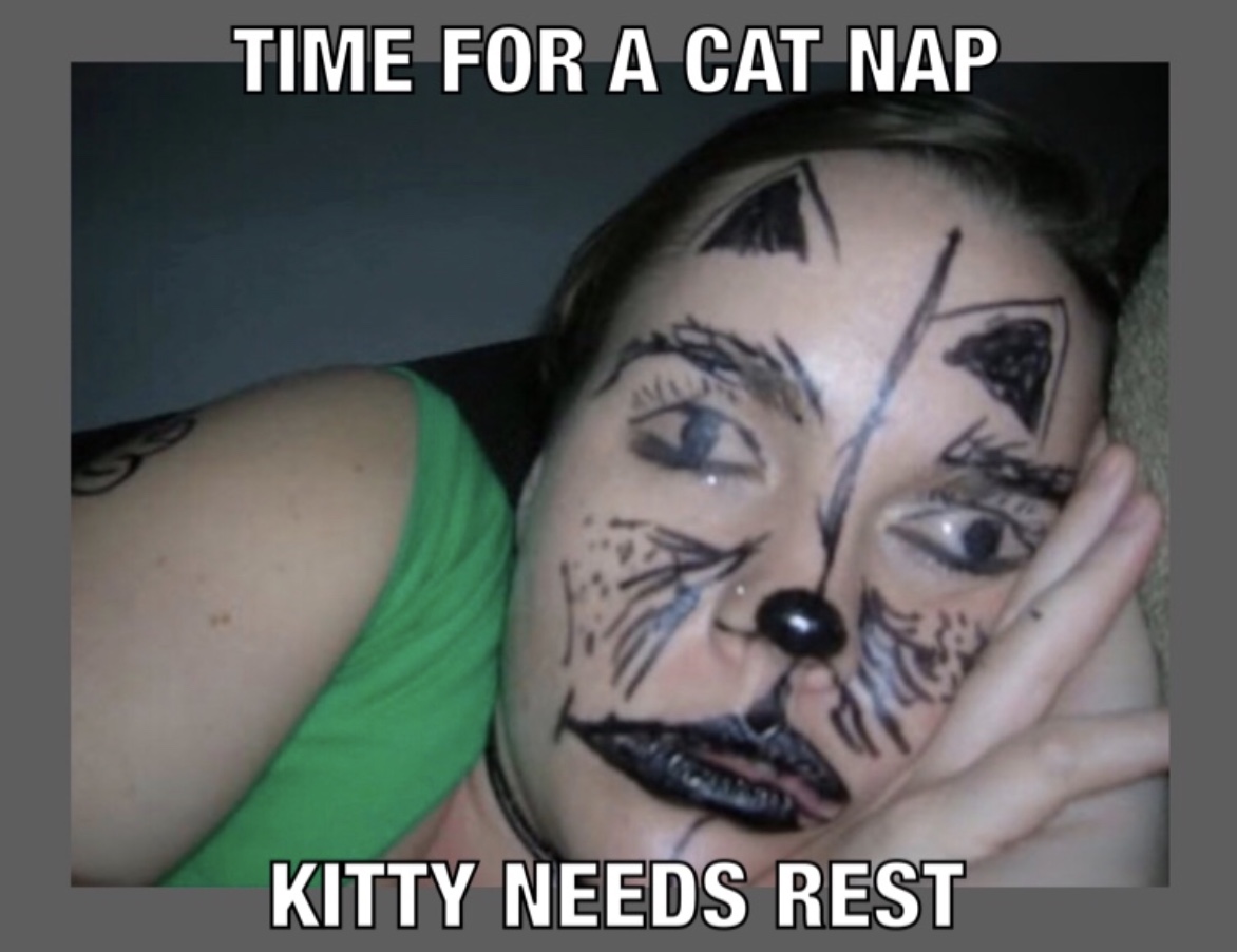 drunk women sharpie - Time For A Cat Nap Kitty Needs Rest
