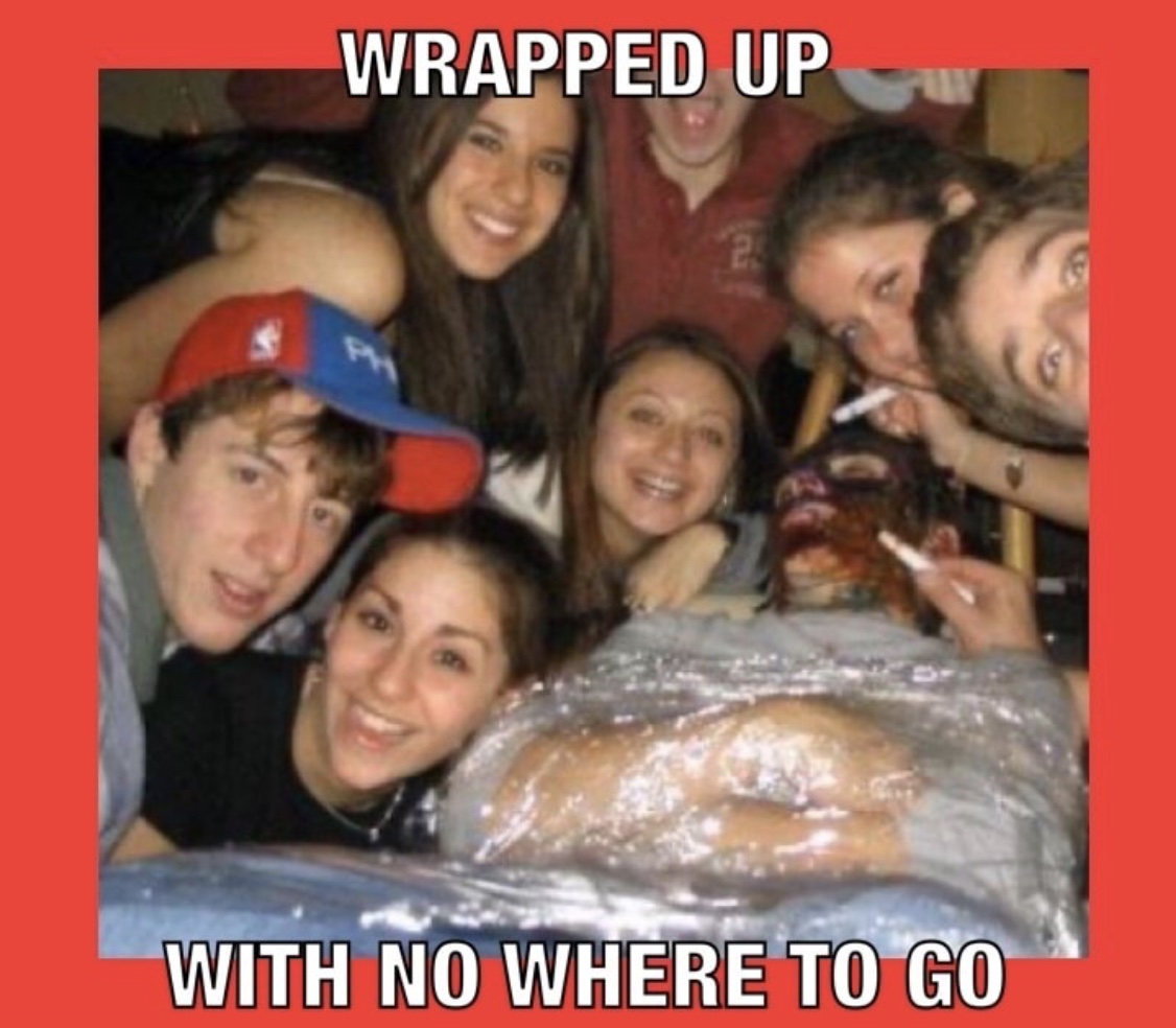 photo caption - Wrapped Up With No Where To Go