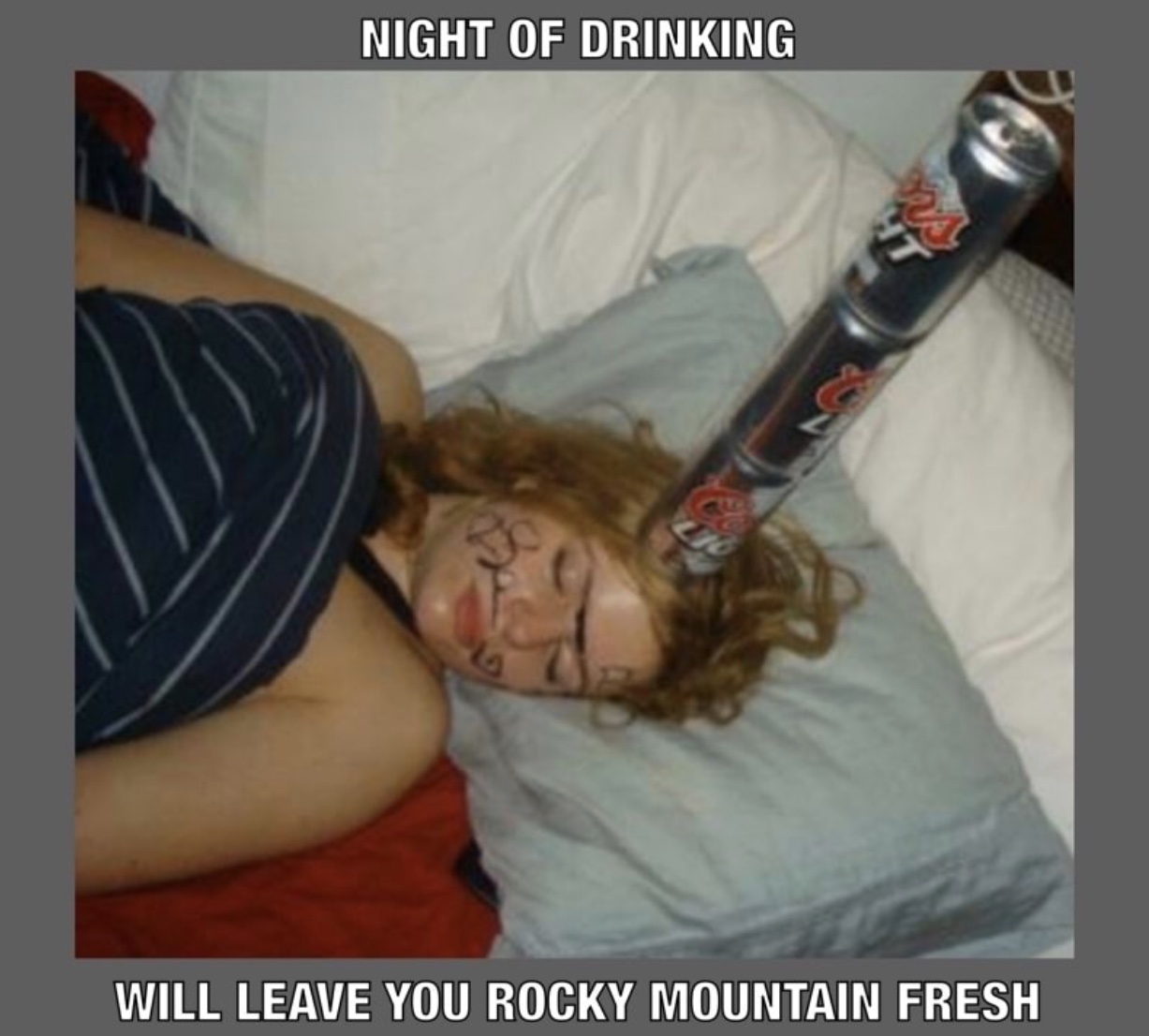 photo caption - Night Of Drinking Will Leave You Rocky Mountain Fresh
