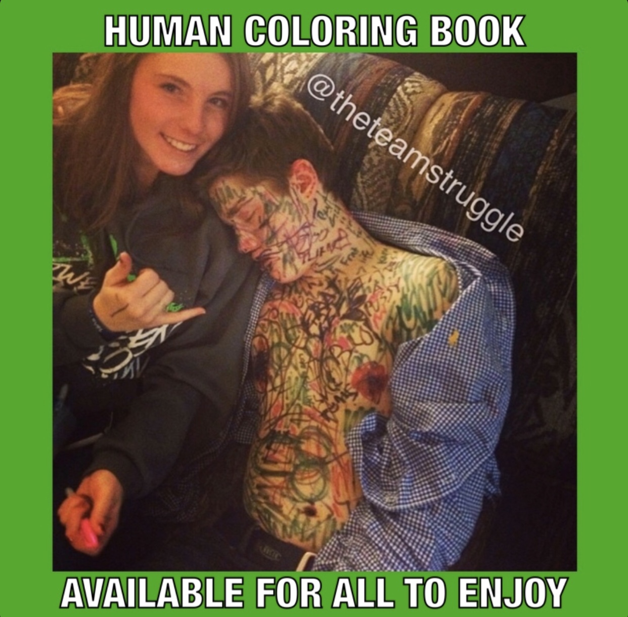 carte de club - Human Coloring Book Available For All To Enjoy